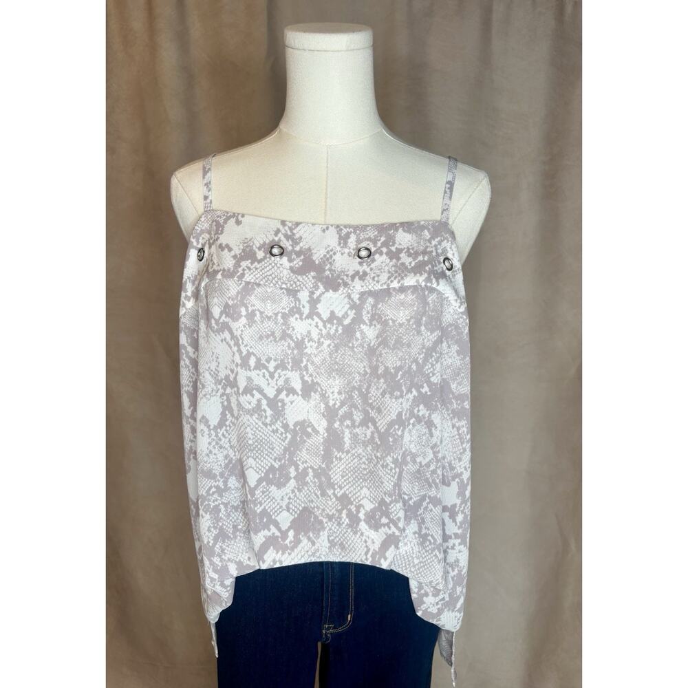 Jennifer Lopez Snake Print Cami Tank NWT Size L Y2K Neutral Chic